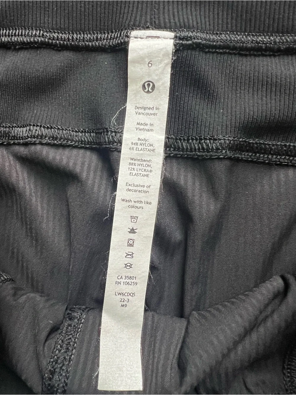 Lululemon Dance Studio Mid-Rise Crop Pants Black W6CDQS Woman’s Size 6